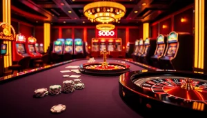Experience the excitement of SODO Casino with vibrant tables and thrilling games.