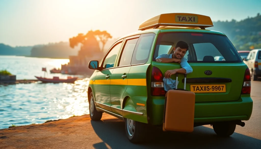 Efficient Haridwar Taxi Service with clean vehicle by the Ganges river.