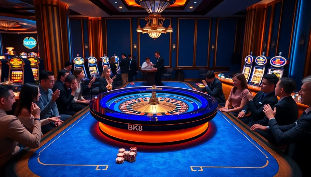 Experience excitement at BK8's premier casino with vibrant games and engaging players.