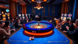 Experience excitement at BK8's premier casino with vibrant games and engaging players.