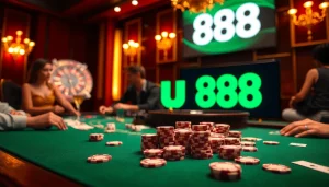 Experience the thrill at u 888 with vibrant casino action featuring poker and roulette games.