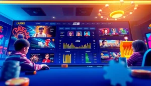 Experience the excitement of BJ38 online betting with vibrant gaming visuals and a competitive atmosphere.
