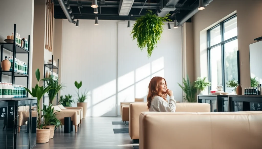 Aveda salon San Diego interior showcasing a welcoming space with expert hairstyling services.