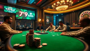 Engaged players enjoy high-stakes poker at the luxurious 79 king casino.