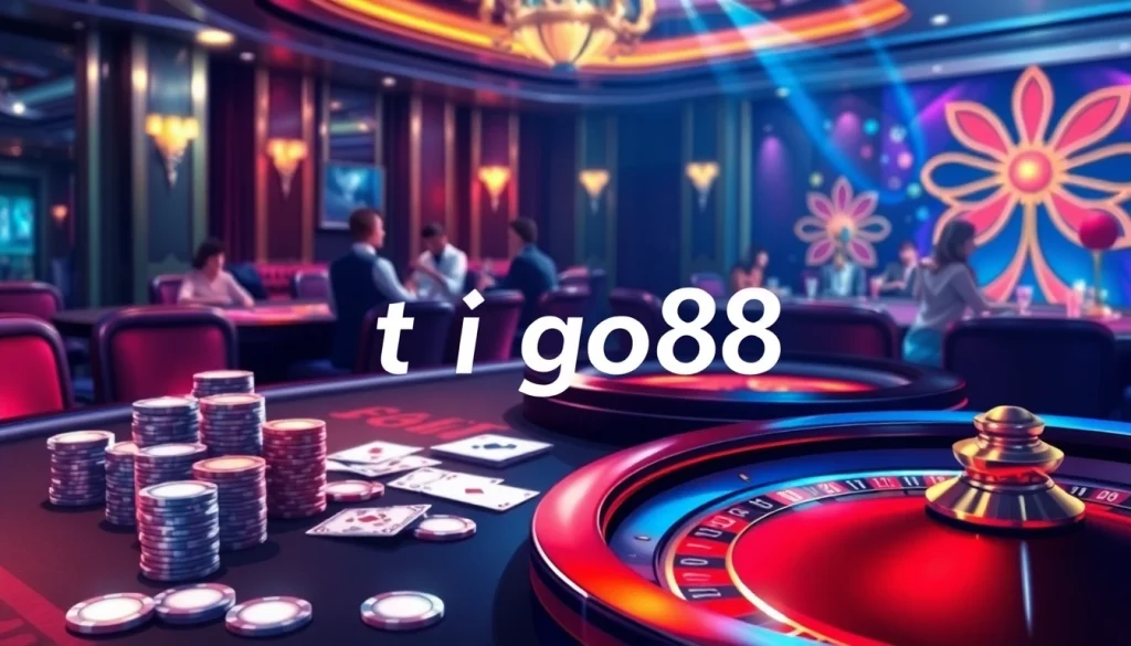 Experience the thrill as you tải go88 on your device while playing top casino games in a vibrant setting.